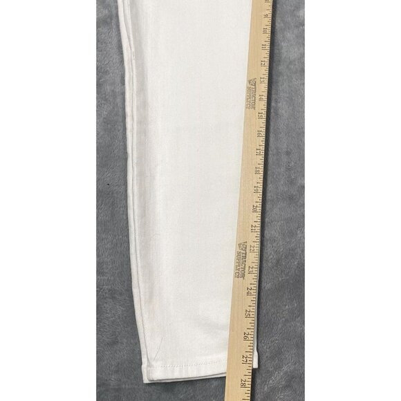 A Loves A Womens’ White Denim Jeans sz 31 NWT Stretchy Button Front Ankle Skinny - Picture 10 of 10